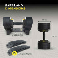 MX55 Dumbbells 4,5 - 24,9 KG